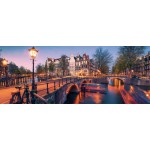 1000 pc Ravensburger Puzzle - Evening in Amsterdam Puzzle - Panoramic